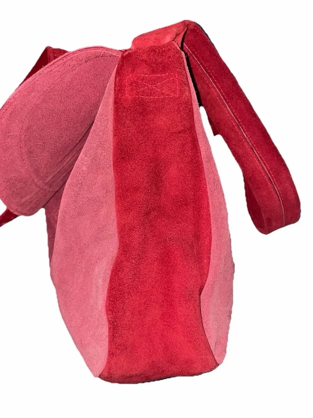 Red Suede Crossbody Bag